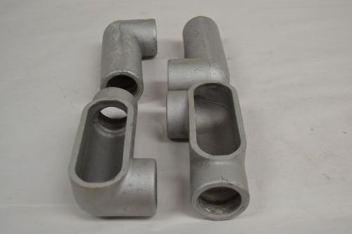 Lot 4 new crouse hinds lr 57 condulet outlet conduit body 1/2in npt iron d205109 for sale