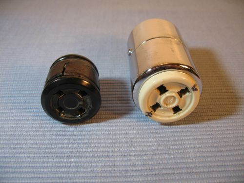 Matching female connector set for 4-contact high voltage shielded cable, used for sale