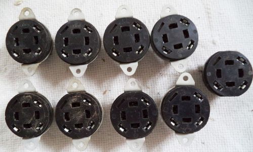 (9) 4-Pin Cinch #12 Chassis Mount Socket for FP Type Electrolytic Capacitor  NR