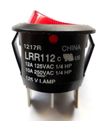 Lot of 2 Carling Technologies LRRB12-2B-JN Round Illuminated Rocker Switch
