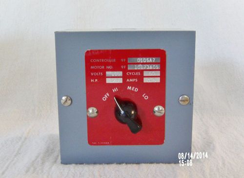 Motor control switch, 3 speed, 115 volt, 0.5 amp, 9f 0105a7 for sale