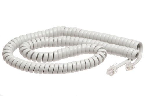 Comdial 12&#039; ft executech digitech 7700 6000 3000 phone handset cord gray new for sale