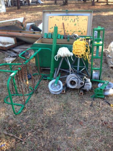 Greenlee 640 649 pullers system tugger with roll cart will ship for sale