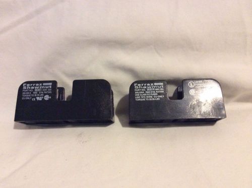 Lot of 2 ferraz shawmut 30351r 1-pole fuse holder 600v, 30a, 35in-lb torque for sale