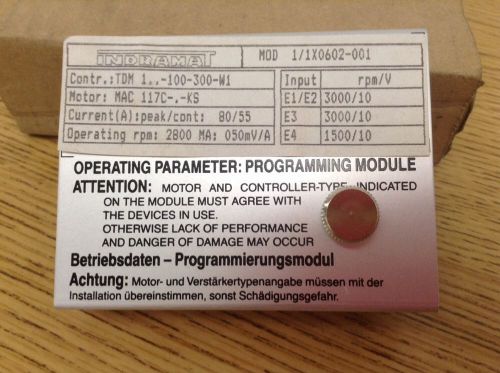 NEW! INDRAMAT PROGRAMMING MODULE FOR REXROTH MOD1/1X0602-001