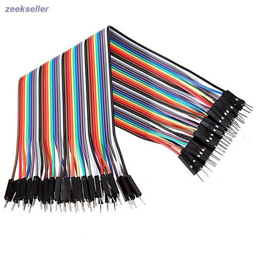 Male to Male Color Breadboard Cable Jump Wire Jumper 40pcs 20cm  Chromatic Color