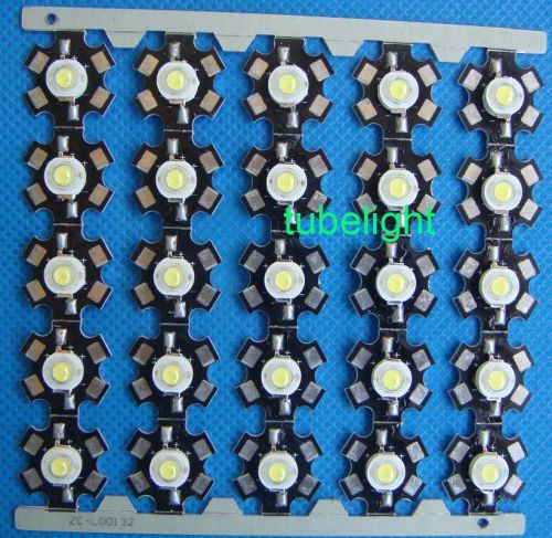 25pcs 3w high power cold white led light emitter 10000k+ joined together starpcb for sale