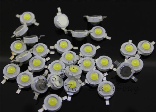 New10pc1W Cool White LED 42Mil Energy Saving Lamp Chip Light Bead 90-100LM 6000K