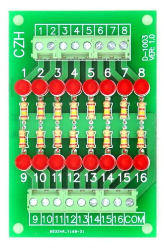 16 Channel Common Cathode LED Indicator Gate Module, 12Vdc Version.