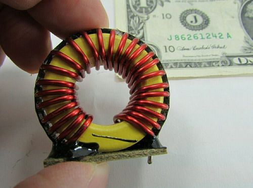 2 Large Falco THT Vertical Mounted Inductors Toroid Choke 25 Turns of 14AWG Wire