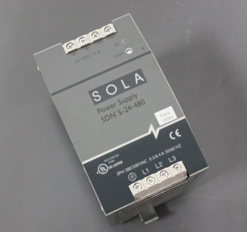 SOLA DIN RAIL AUTOMATION POWER SUPPLY SDN 5-24-480 24V (S19-3-50E)
