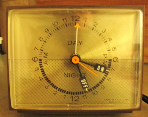 Westclox, vintage,  timer, swith,  clock, brown bakelite, 24hr switch timer for sale