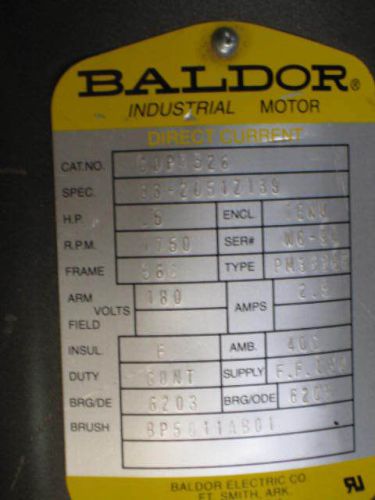BALDOR RELIANCE CDP3326 Electric Motor 1/2 HP , (A2)