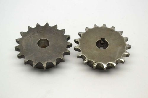 Lot 2 martin 50b17 17 tooth single row chain sprocket 3/4in id b385819 for sale