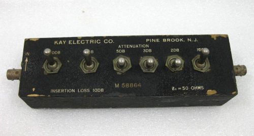 Vintage Kay Western Electric 58864 1-20dB Manual Step Attenuator Ham Radio