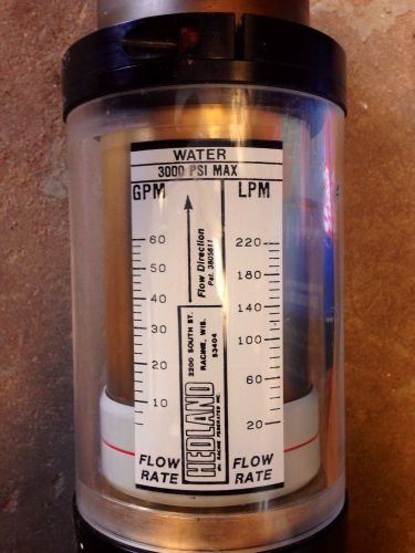 Hedland flow meter 805060 1-1/4&#034; npt 805060 9105 3000 psi max 60 gpm 220 lpm new for sale