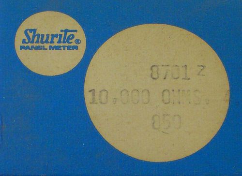 4 Vintage SHURITE PANEL METER 10,000 OHMS Model 8701Z In The Original Box