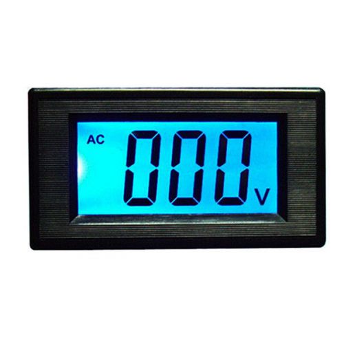 AC 80V-500V LCD Digital Voltage Panel Meter Voltmeter 2 Wire Blue Backlight 0.2W