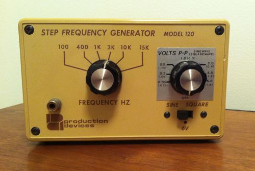 Production devices model 120 step frequency generator - sine &amp; square audio for sale