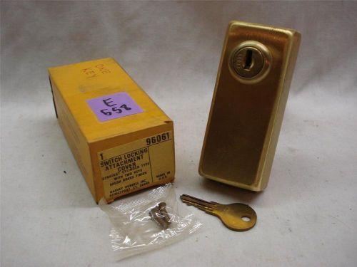 Hubbell switch locking attachment cover w/ key,  straight cylinder,  96061,  nib for sale