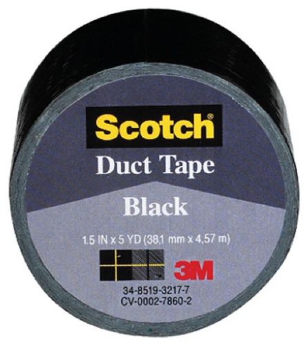 3M Scotch 1.5&#034; x 5YD Black Multi Purpose Duct Tape 1005-BLK-IP