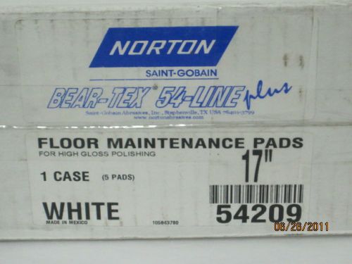 Bear Tex 17&#034; High Gloss Polish Pads, White (Box of 5)
