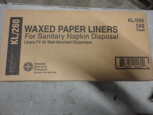 Wholesale lot of 80 cases Sanitary Napkin Disposal Waxed Paper Liner Bag KL-260
