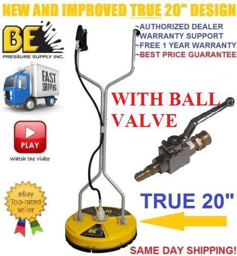 Be pressure whirl-a-way 20&#039;&#039; flat surface concrete cleaner washer w/ ball valve for sale
