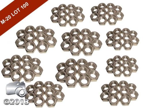 (wholesale pack 100)-m 20 stainless steel hexagon hex full nuts-din 934 for sale