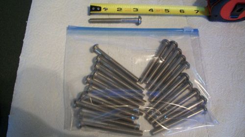 Stainless Steel 1/4 - 20 x 3&#034; Slotted Round Head Machine Screw Quantity (20) .