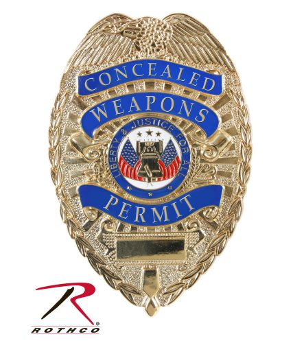 Rothco Concealed Weapons Permit Deluxe Badge - Gold