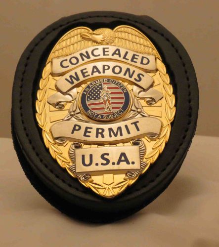 Belt badge clip for Police/CCW badge recessed (Hero&#039;s Pride 9150S)
