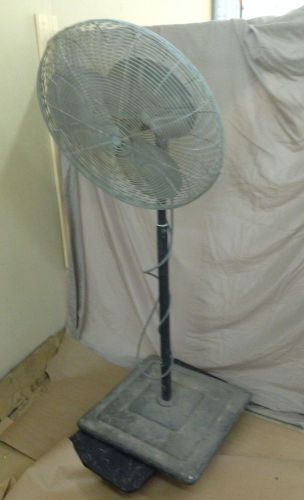 Industrial fan used heavy duty metal base 4ft extends to 7ft / 26&#034; or 28&#034; black for sale