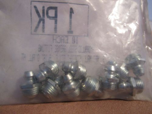 1 PACK OF 10 NEW HYDRAULIC STEEL GREASE FITTING 1/8&#034; NPT MALE STRAIGHT STYLE