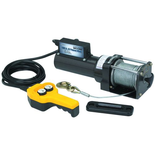 1500 lb. capacity 120 volt ac remote controlled electric winch horizontal pull for sale