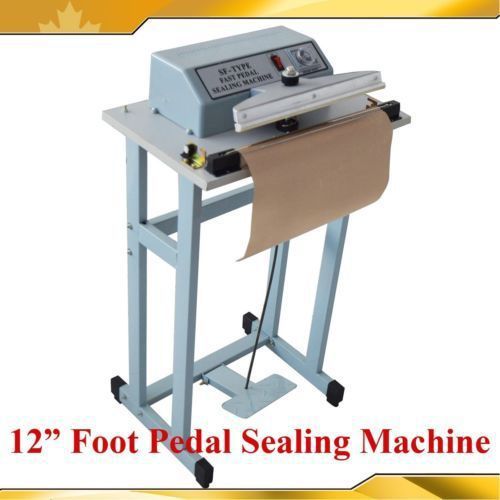 110v 12&#034; foot pedal impulse sealer heat seal machine plastic bag wrap sealing for sale