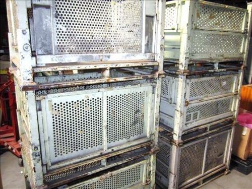 Steel nestable welded bulk storage crate - 31&#034; x 41&#034; x 29&#034; for sale
