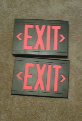 dual lite black exit sign with a exra plate