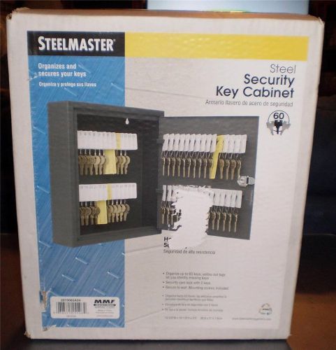 New steelmaster steel security key cabinet holds 60 keys mmf industries for sale