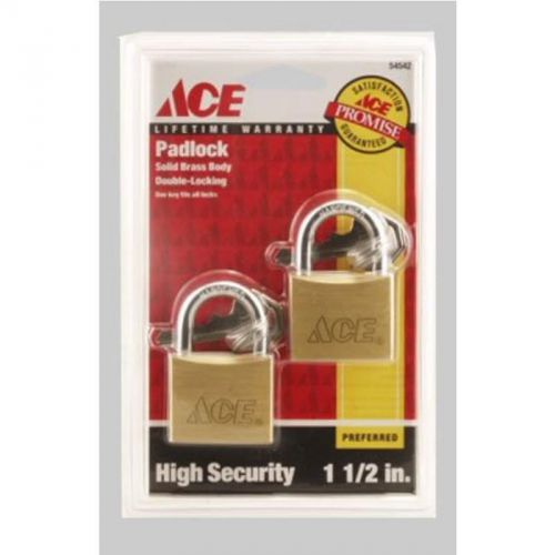 Solid Brass Padlock ACE High Security Padlocks 88_40DB-TW 082901545422