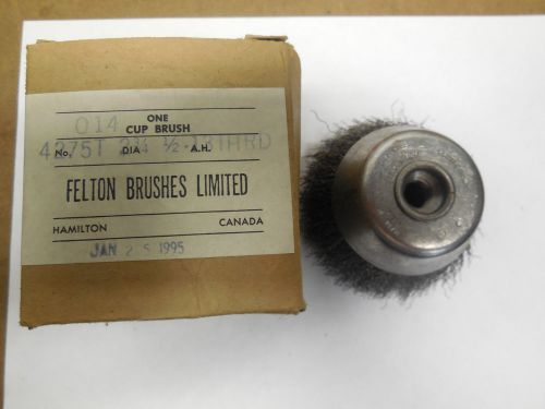FELTON 2-3/4&#034; Crimped Wire Cup Brush .014 x 1/2&#034;-13 thread mount hole