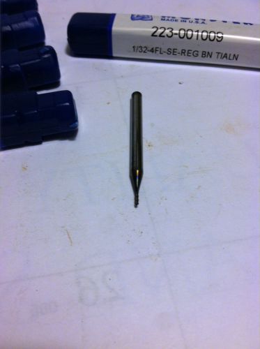 MILL MONSTER SOLID CARBIDE, 1/32&#034; DIA 4FL BALL END ENDMILL TIALN COATED