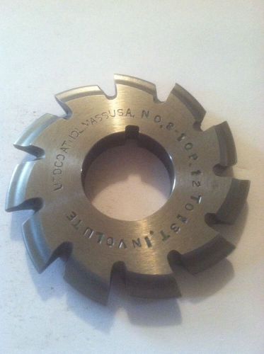 USED INVOLUTE GEAR CUTTER #8 10P 12-13T 7/8&#034;bore HS NATIONAL