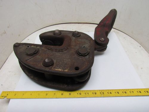 Merrill bros no 77-g 7 ton 14000lb wll plate lifting clamp 1/2&#034;-2&#034; grip capacity for sale