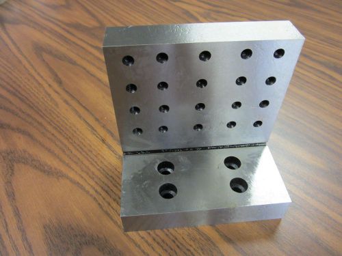 Angle plate 6x6x4x1-1/4&#034; precision ground w. tapped holes 0.0002&#034; #pgap-664-new for sale