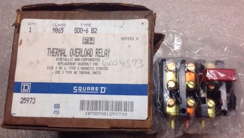 Square D Thermal Overload Relay 9065-SD0-6B2, 9065SD06B2, Shipsameday  #1178ZAB