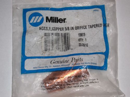 NEW 199618 MILLER NOZZLE COPPER 5/8&#034; ORIFICE TAPERED HEAVY , FREE SHIPPING!!!