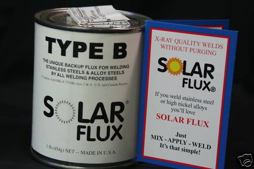 SOLAR FLUX TYPE B TIG MIG SMAW For Stainless Steel Welding FREE SHIPPING 1 lb.