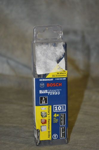 Bosch Blue Granite Turbo - 3/16&#034; - 10 Pack - HCBG0410T - Free Shipping!!!