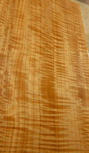Figured Fiddleback Anigre wood veneer 12&#034; x 15&#034; with no backing (raw veneer) AAA